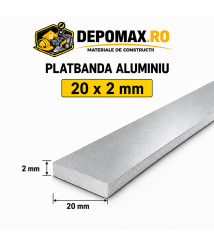 Platbanda aluminiu 20 x 2 mm, 6 metri (EN-AW 6060)